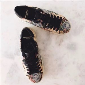 YSL Saint Laurent Tapestry Sneakers